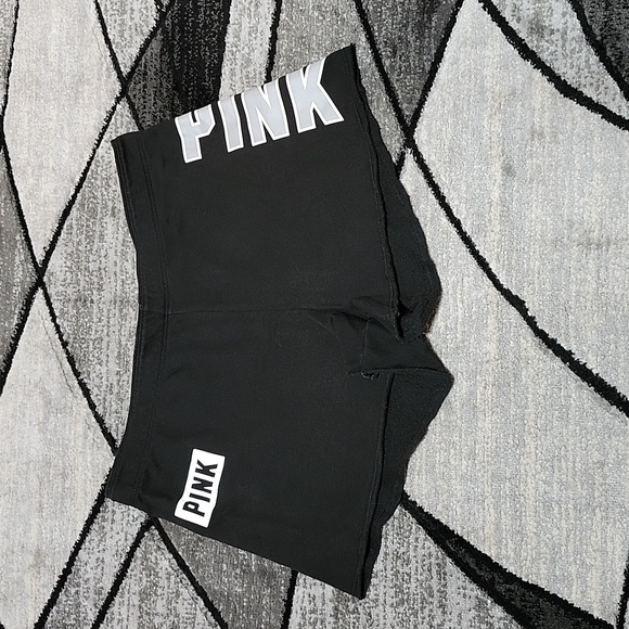 VINTAGE VS PINK FOLD-OVER LOGO HIGH-RISE SWEATSHORTS - Picture 1 of 14
